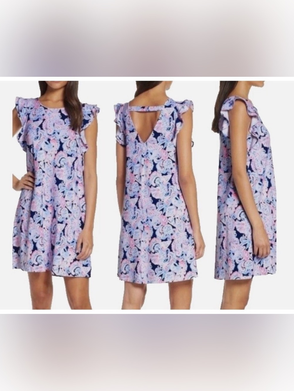 Lilly Pulitzer Dani Dress Women's High Tide Navy Medium